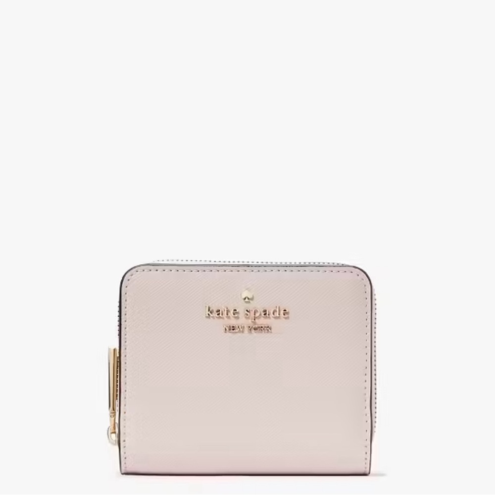 Kate Spade New In Box Madison Strawberry Garden Small Zip Around Bifold Wallet - Picture 13 of 16